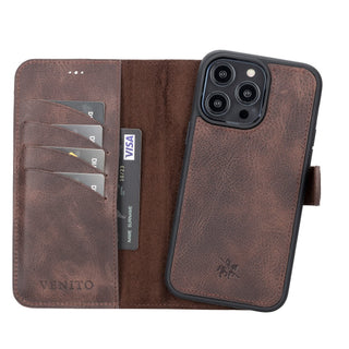 Ravenna RFID Blocking Detachable Leather Wallet Case for iPhone 14 Pro Max