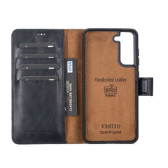 Florence-flex Funda tipo billetera de cuero con bloqueo RFID para Samsung Galaxy S21 FE