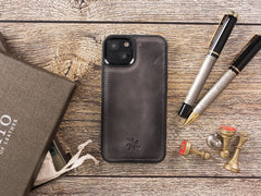 Funda de cuero Lucca Snap On para iPhone 13