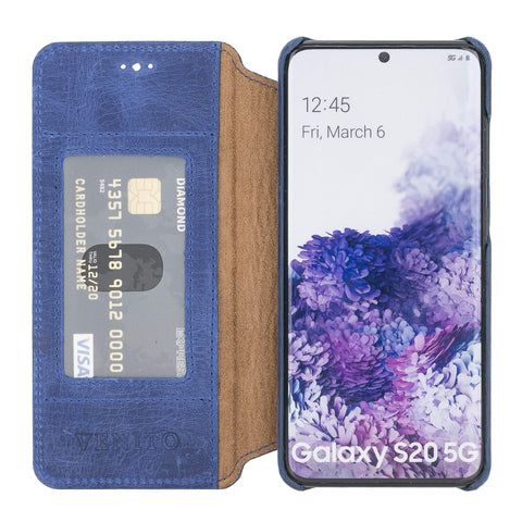 Venice RFID Blocking Leather Wallet Stand Case for Samsung Galaxy S20