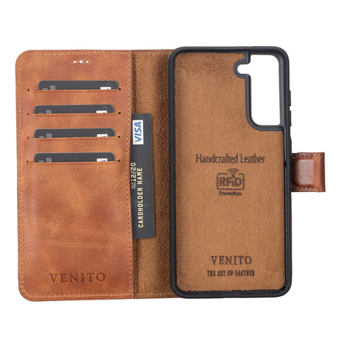 Florence-flex RFID Blocking Leather Wallet Case for Samsung Galaxy S21 FE