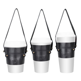 Salerno Leather Coffee Cup Carrying Case