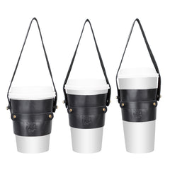 Salerno Leather Coffee Cup Carrying Case