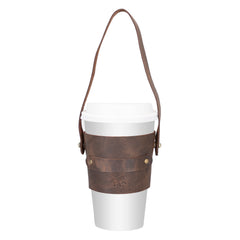 Salerno Leather Coffee Cup Carrying Case