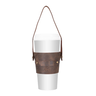 Salerno Leather Coffee Cup Carrying Case