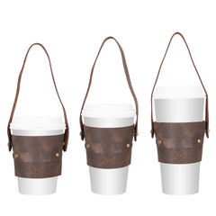Salerno Leather Coffee Cup Carrying Case
