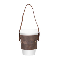 Salerno Leather Coffee Cup Carrying Case