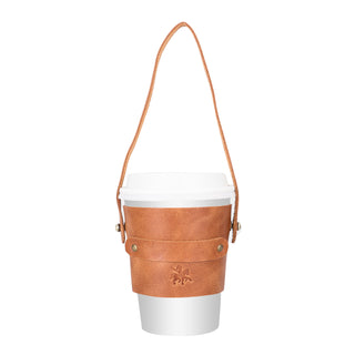 Salerno Leather Coffee Cup Carrying Case