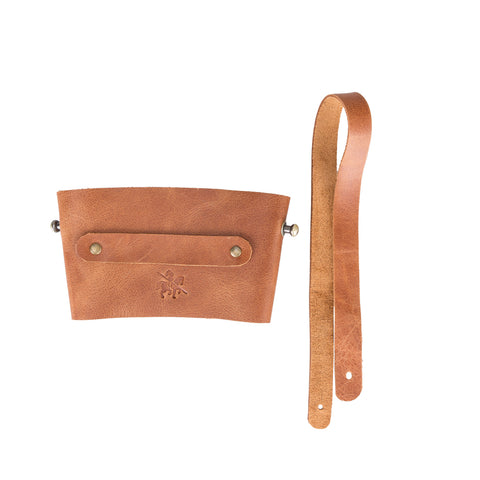 Estuche de transporte para tazas de café de cuero Salerno 