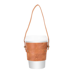 Salerno Leather Coffee Cup Carrying Case