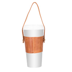 Salerno Leather Coffee Cup Carrying Case
