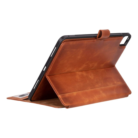 Parma Premium Leather Case for iPad Pro 13 Inch M4 (2024) with Pencil Holder, Handmade, Kickstand, Detachable Wallet, Full-Grain Leather, Compatible with Apple Pencil (USB-C), Antique Brown