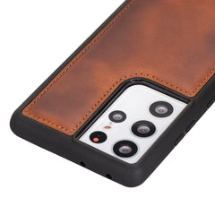 Funda de cuero Lucca Snap On para Samsung Galaxy S21 Ultra