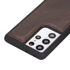 Funda de cuero Lucca Snap On para Samsung Galaxy S21 Ultra