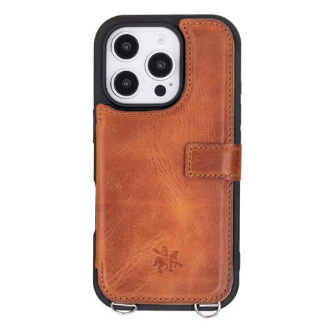 Fermo Leather Crossbody Wallet Phone Case for iPhone 16 Pro