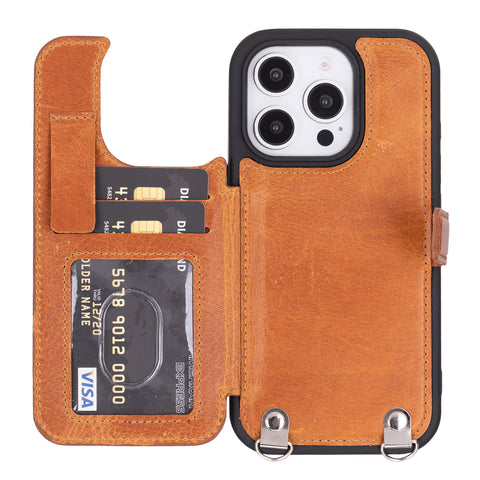 Fermo Leather Crossbody Wallet Phone Case for iPhone 16 Pro