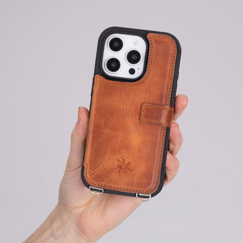 Fermo Leather Crossbody Wallet Phone Case for iPhone 16 Pro