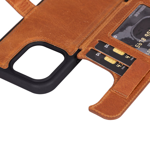 Fermo Leather Crossbody Wallet Phone Case for iPhone 16 Pro