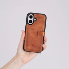 Fermo Leather Crossbody Wallet Phone Case for iPhone 16