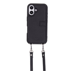 Fermo Funda de cuero para teléfono con billetera cruzada para iPhone 15