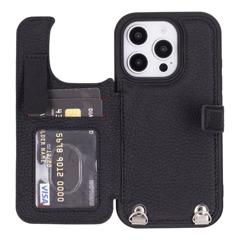Fermo Leather Crossbody Wallet Phone Case for iPhone 16 Pro