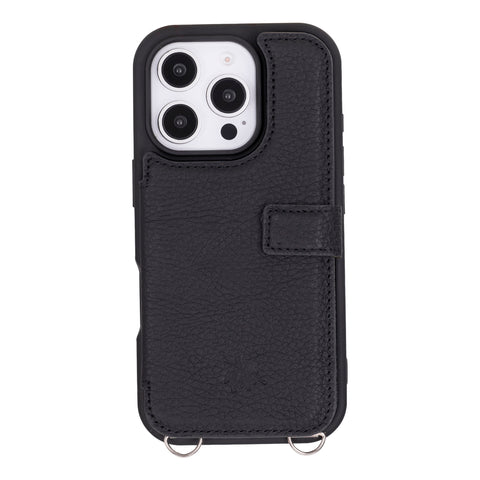 Fermo Leather Crossbody Wallet Phone Case for iPhone 16 Pro