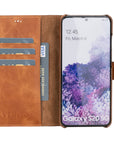 Funda tipo billetera de cuero con bloqueo RFID Florence para Samsung Galaxy S20