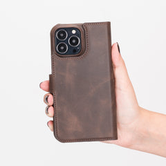 Funda tipo billetera de cuero con bloqueo RFID Florence para iPhone 13 Pro Max