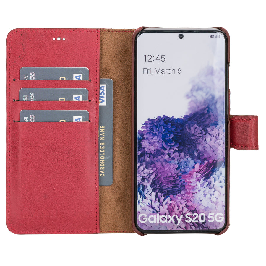 Funda tipo billetera de cuero con bloqueo RFID Florence para Samsung Galaxy S20