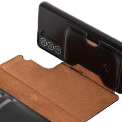 Funda tipo billetera de cuero con bloqueo RFID Florence para Samsung Galaxy S21