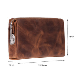 Lupus Leather Clutch Bag