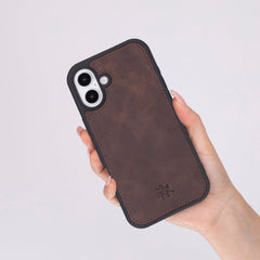 Lucca Snap On Leather Case for iPhone 16