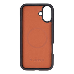 Funda de cuero Lucca Snap On para iPhone 15 Plus