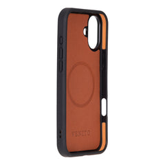 Funda de cuero Lucca Snap On para iPhone 15 Plus