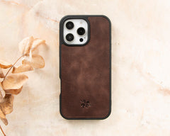Funda de cuero Lucca Snap On para iPhone 15 Pro Max