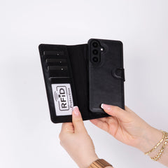 Magic Samsung Galaxy S26 Plus Detachable Leather Wallet Case