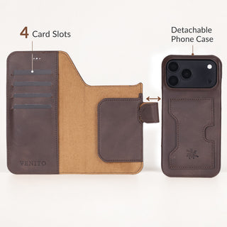 Florence RFID Blocking Leather Wallet Case for iPhone 18 Pro