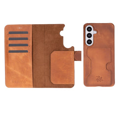 Funda tipo billetera de cuero con bloqueo RFID Florence para Samsung Galaxy S24 Plus