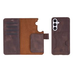 Funda tipo billetera de cuero con bloqueo RFID Florence para Samsung Galaxy S24 Plus