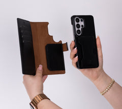 Florence - Funda tipo cartera de piel con bloqueo RFID para Samsung Galaxy S24 Ultra
