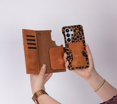 Florence - Funda tipo cartera de piel con bloqueo RFID para Samsung Galaxy S24 Ultra