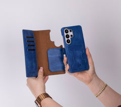 Florence - Funda tipo cartera de piel con bloqueo RFID para Samsung Galaxy S24 Ultra