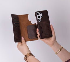 Florence - Funda tipo cartera de piel con bloqueo RFID para Samsung Galaxy S24 Ultra