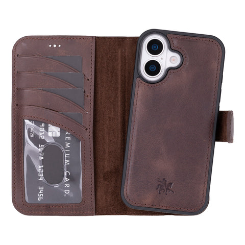 Ravenna RFID Blocking Detachable Leather Wallet Case for iPhone 17