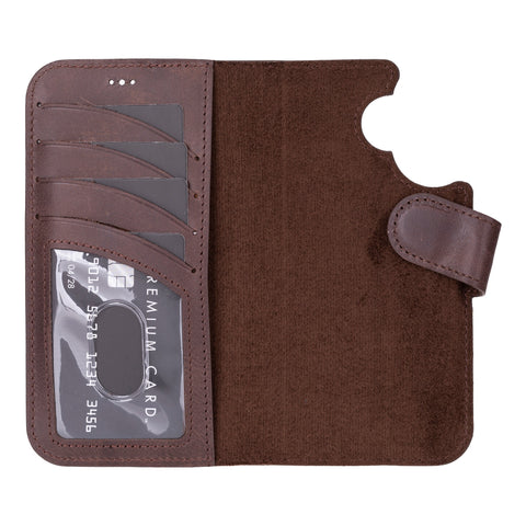 Ravenna RFID Blocking Detachable Leather Wallet Case for iPhone 17