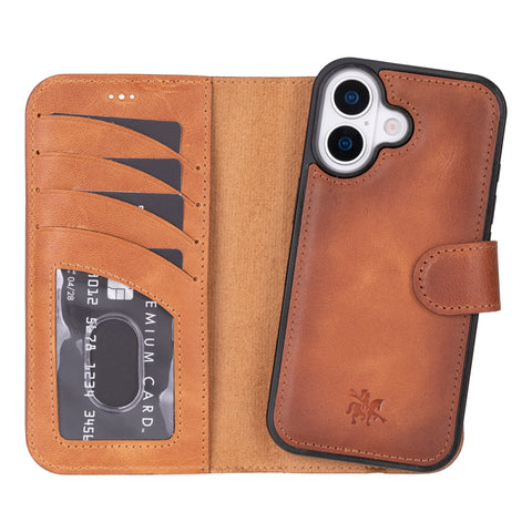 Ravenna RFID Blocking Detachable Leather Wallet Case for iPhone 17