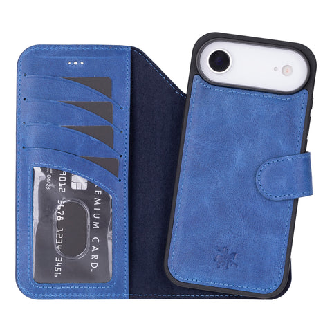 Funda tipo billetera de cuero desmontable con bloqueo RFID Ravenna para iPhone 15 Plus