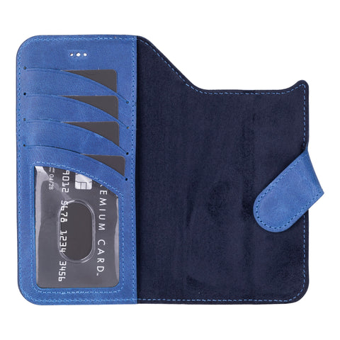 Funda tipo billetera de cuero desmontable con bloqueo RFID Ravenna para iPhone 15 Plus