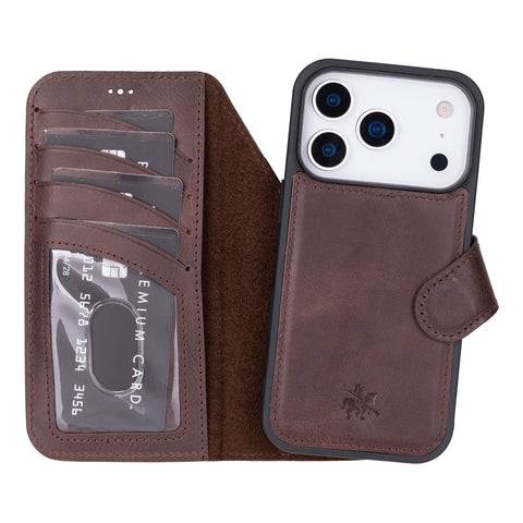 Ravenna RFID Blocking Detachable Leather Wallet Case for iPhone 17 Pro