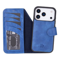 Funda tipo billetera de cuero desmontable con bloqueo RFID Ravenna para iPhone 15 Pro